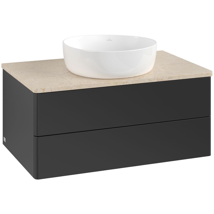 Wastafelonderkast Antao 800x360x500mm Black Matt Lacquer L19013PD