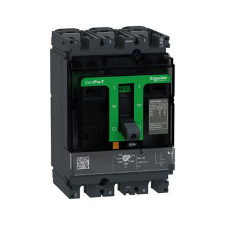 Vermogenschakelaar NSX100HB1 75kA AC 3P 100A MA ComPact