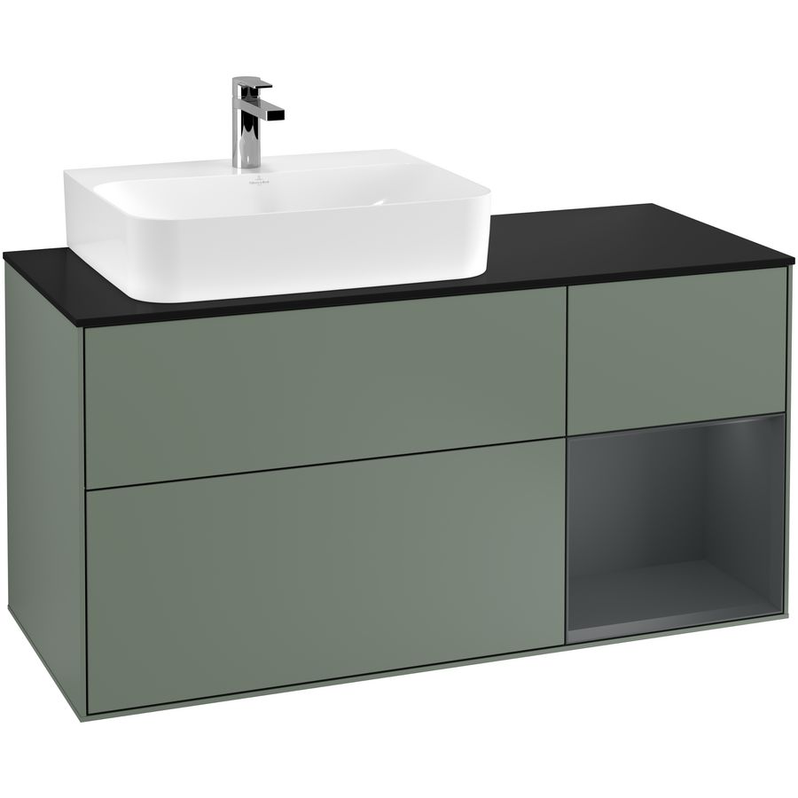Wastafelonderkast Finion 1200x603x501mm Olive Matt Lacquer G152HGGM