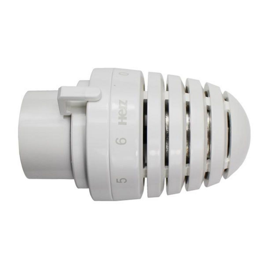 Thermostaatkop DELUXE met 0-stand wit 0-30°C M28x1.5