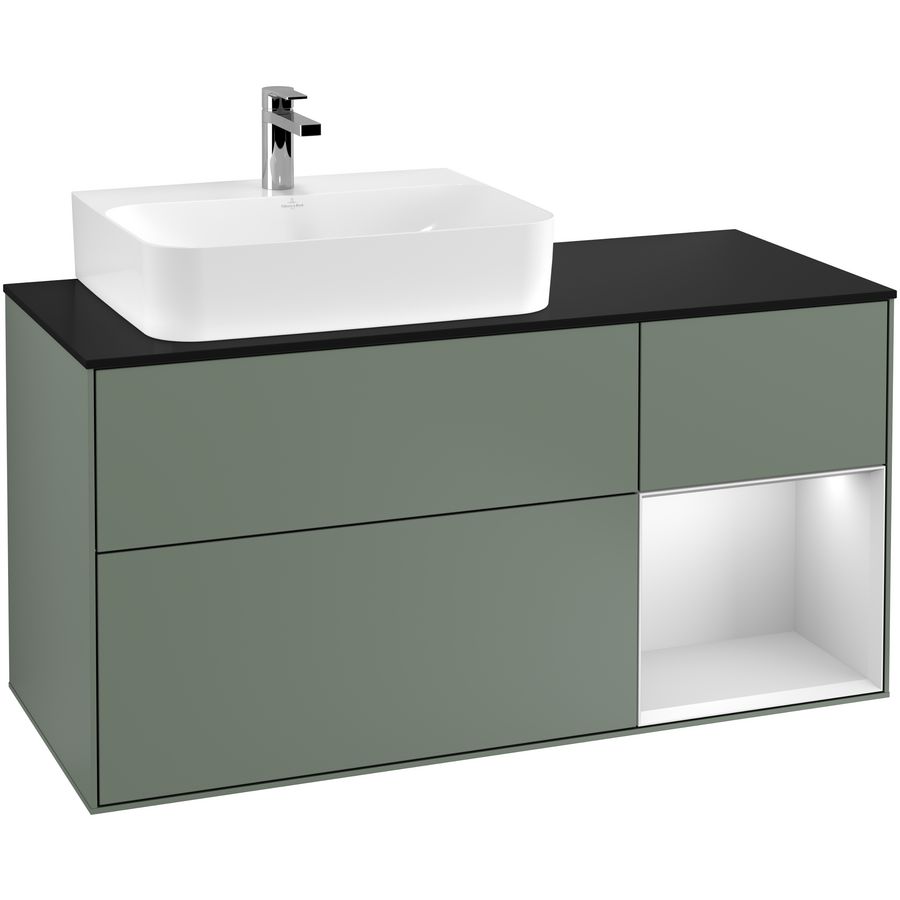 Wastafelonderkast Finion 1200x603x501mm Olive Matt Lacquer G152MTGM