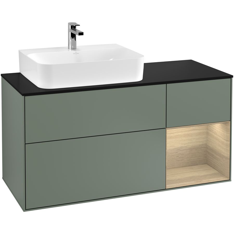 Wastafelonderkast Finion 1200x603x501mm Olive Matt Lacquer G152PCGM