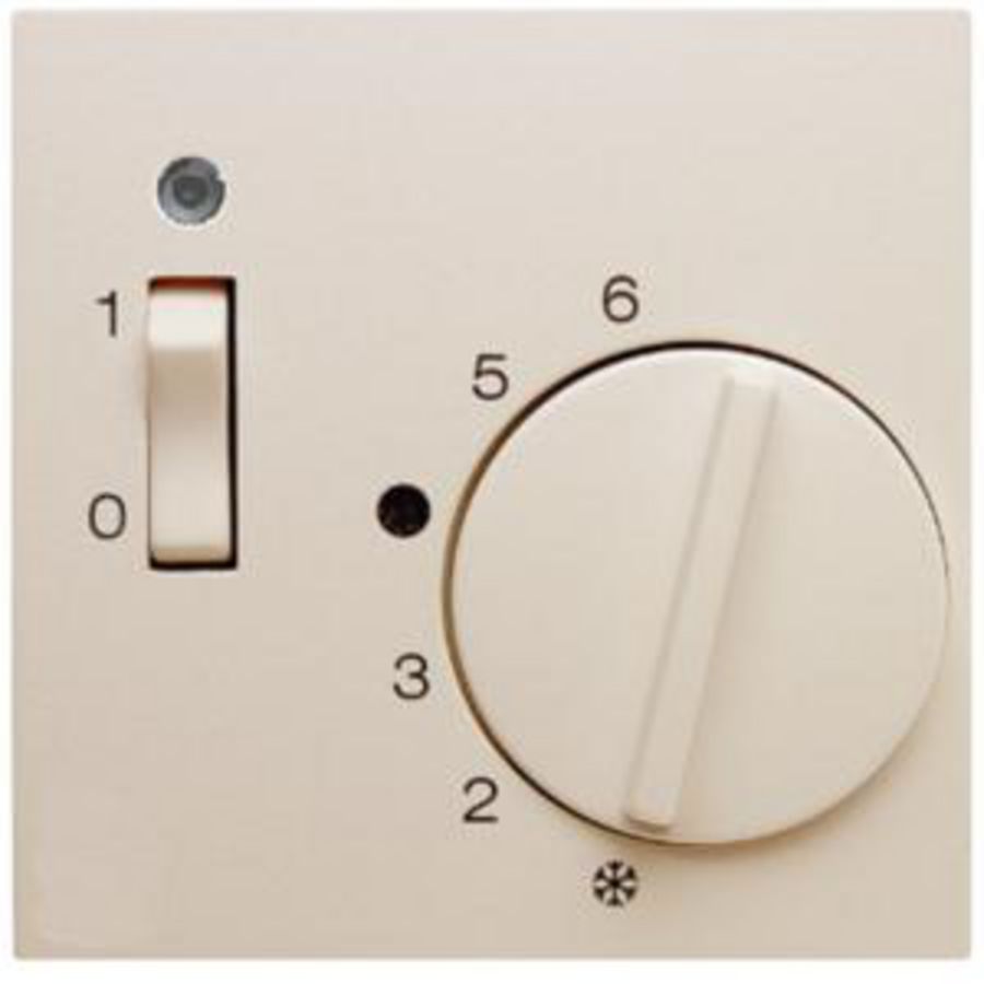 Centraalstuk met regelknop en wip en LED wit glanzend S.1