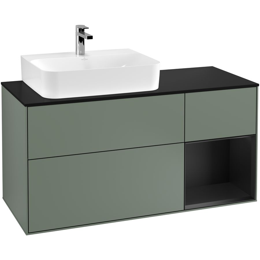 Wastafelonderkast Finion 1200x603x501mm Olive Matt Lacquer G152PDGM
