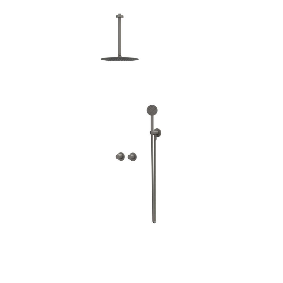 Afbouwdeel regendouche IVY combiset Bond 3 inbouwthermostaat symmetry gebor. metal black CSB3EXGMCCCA excl. inbouwbox