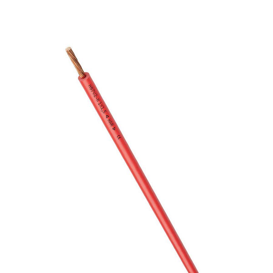Ring a 100m. Montagesnoer H07V2-K 1X1,5 rood