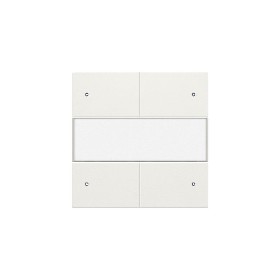 Afwerkingsset 4-voudige pot.vrij knop 24V Led/tekst white
