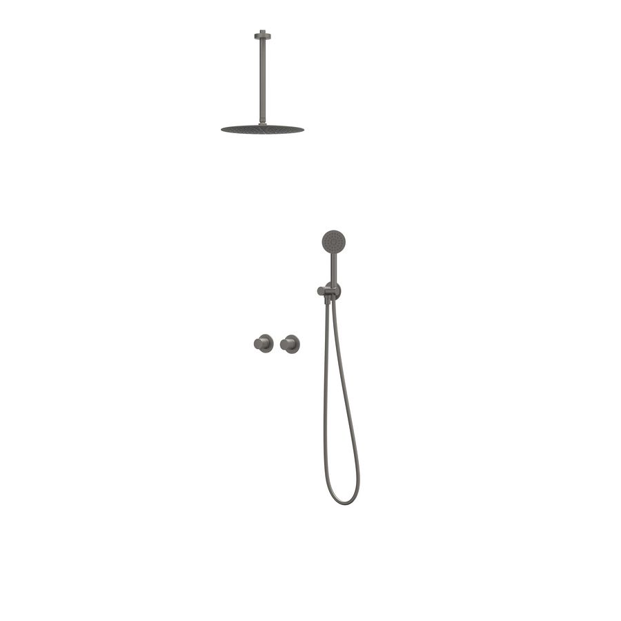 Afbouwdeel regendouche IVY combiset Bond 3 inbouwthermostaat symmetry gebor. metal black CSB3EXGMCCCC excl. inbouwbox