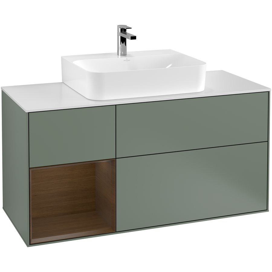 Wastafelonderkast Finion 1200x603x501mm Olive Matt Lacquer G161GNGM