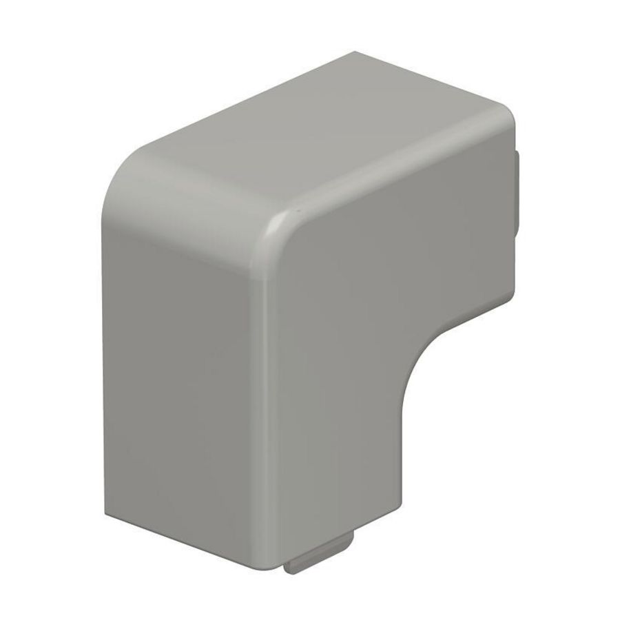 Deksel platte hoek 25x25mm polyvinylchlorid steengrijs VVE=4