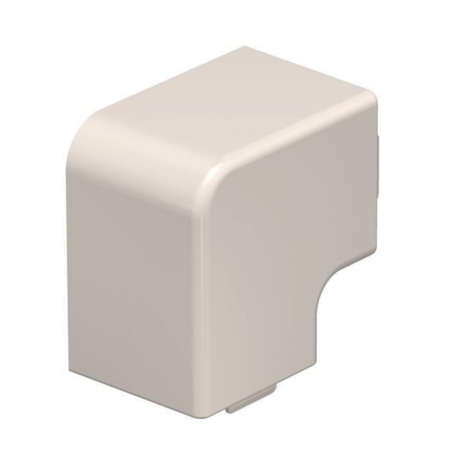 Deksel platte hoek 40x40mm polyvinylchlorid creme wit VVE=4