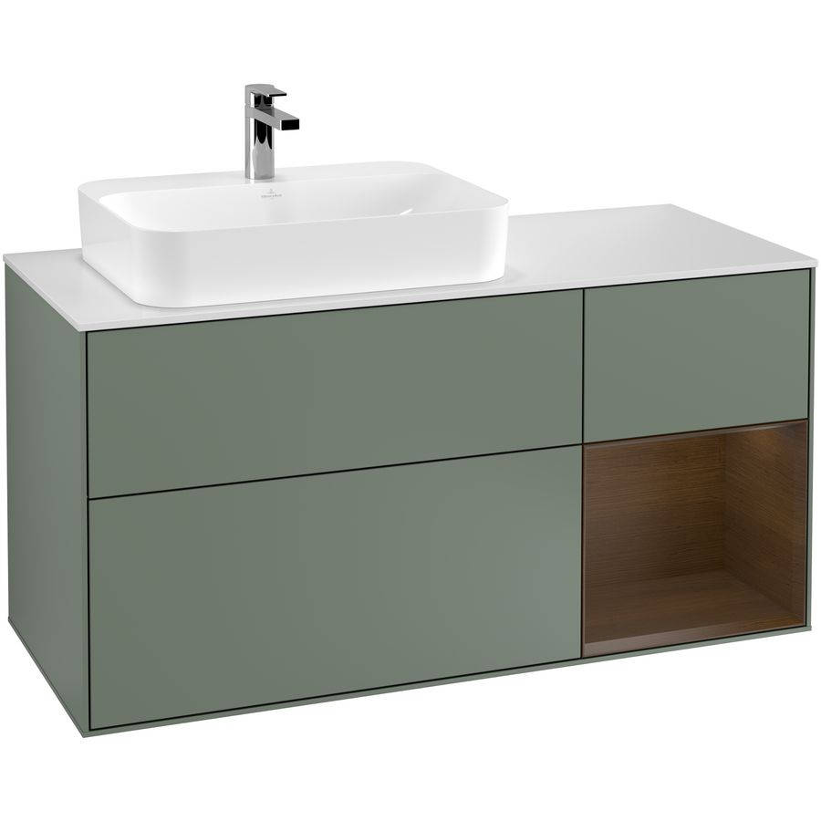 Wastafelonderkast Finion 1200x603x501mm Olive Matt Lacquer G401GNGM