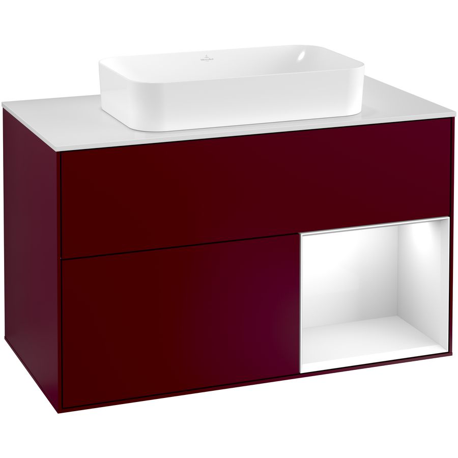 Wastafelonderkast Finion 1000x603x501mm Peony Matt Lacquer G251GFHB