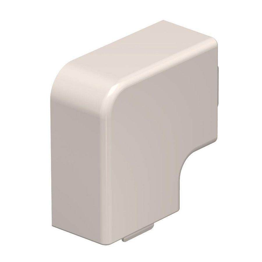 Deksel platte hoek 25x40mm polyvinylchlorid creme wit VVE=4