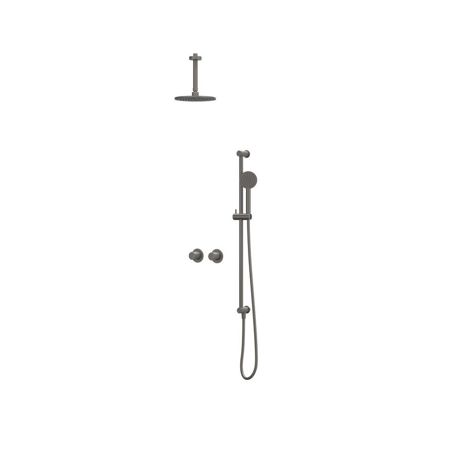 Afbouwdeel regendouche IVY combiset Bond 3 inbouwthermostaat symmetry gebor. metal black CSB3EXGMCDBB excl. inbouwbox
