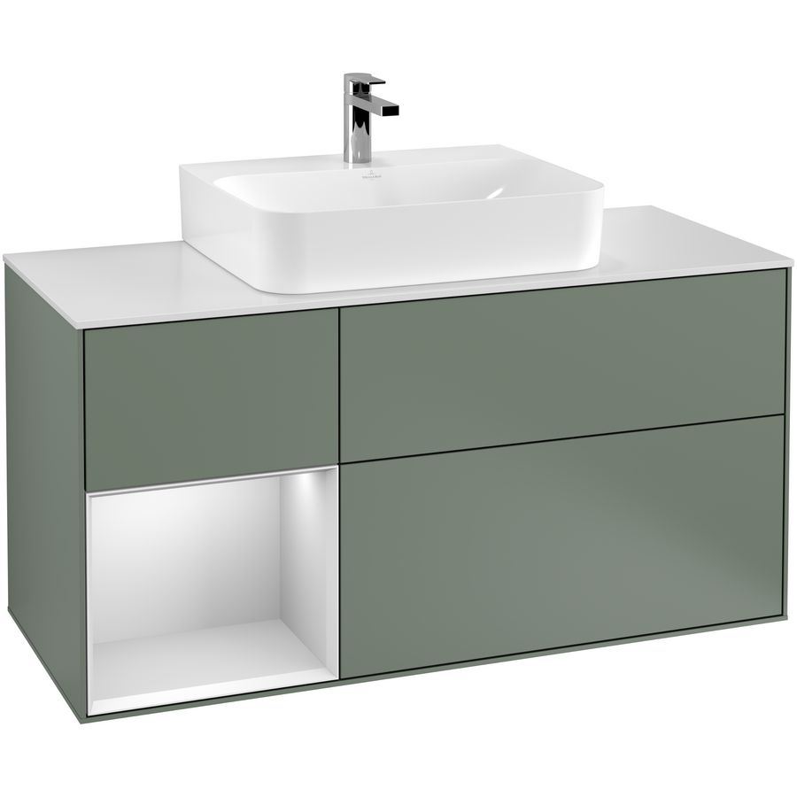 Wastafelonderkast Finion 1200x603x501mm Olive Matt Lacquer G161MTGM