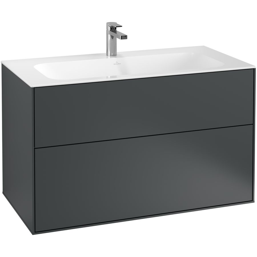Wastafelonderkast Finion 996x591x498mm Mid.Blue Matt Lacquer F02000HG