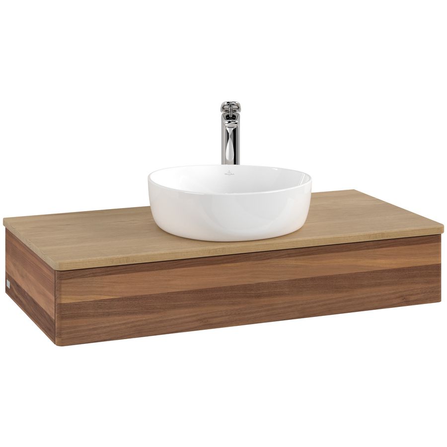 Wastafelonderkast Antao 1000x190x500mm Warm Walnut K09051HM