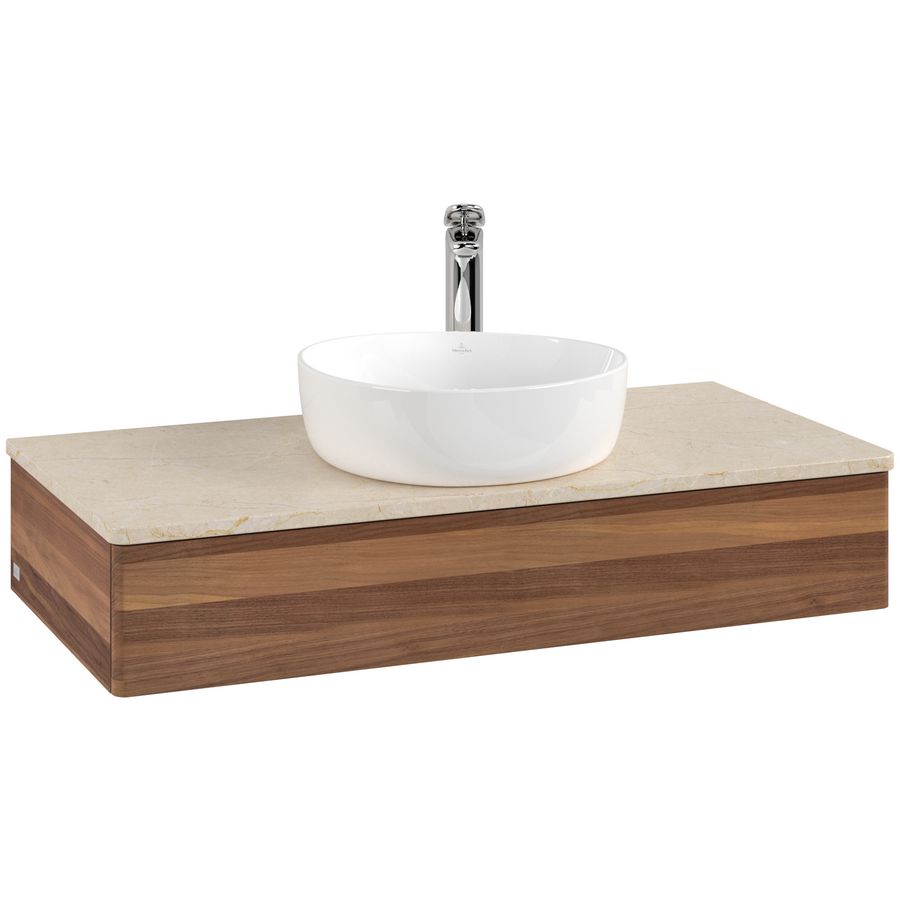 Wastafelonderkast Antao 1000x190x500mm Warm Walnut K09053HM