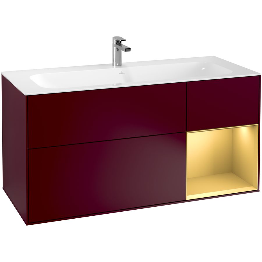 Wastafelonderkast Finion 1196x591x498mm Peony Matt Lacquer F070HFHB