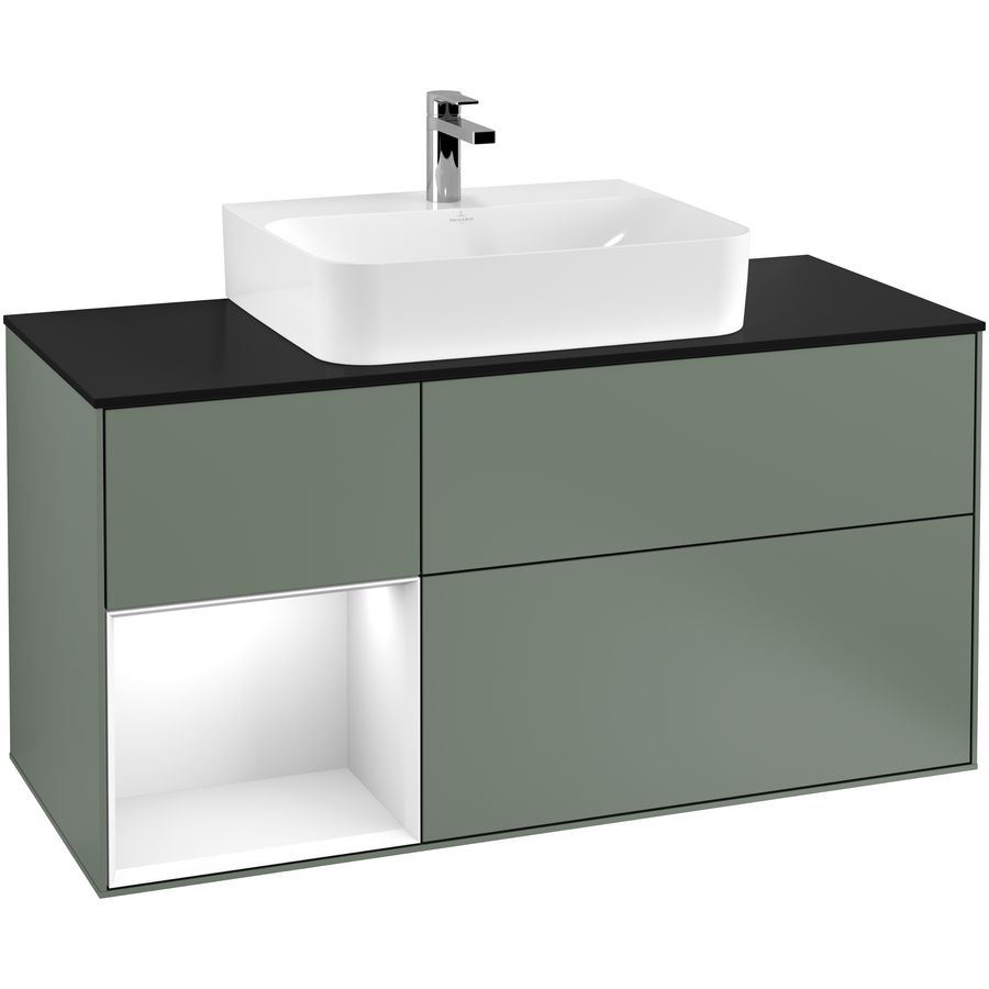 Wastafelonderkast Finion 1200x603x501mm Olive Matt Lacquer G162GFGM