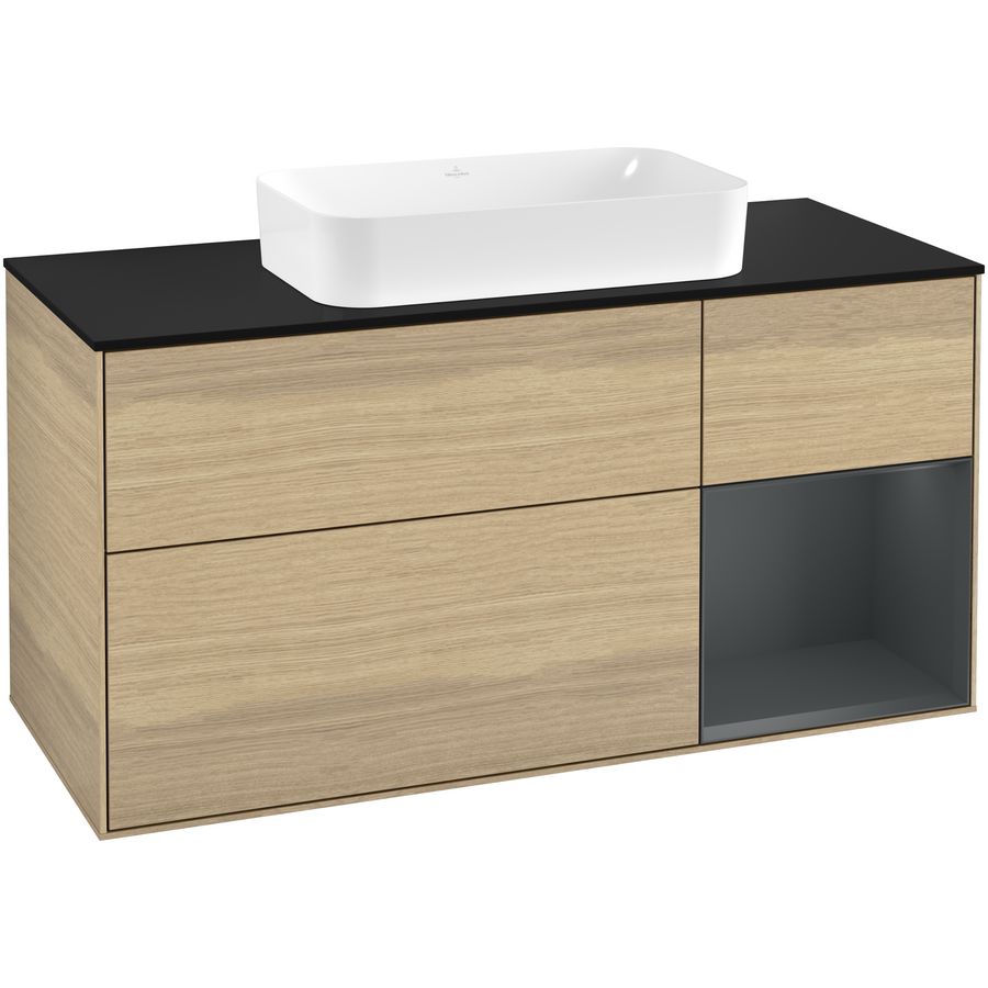 Wastafelonderkast Finion 1200x603x501mm Oak Veneer G302HGPC