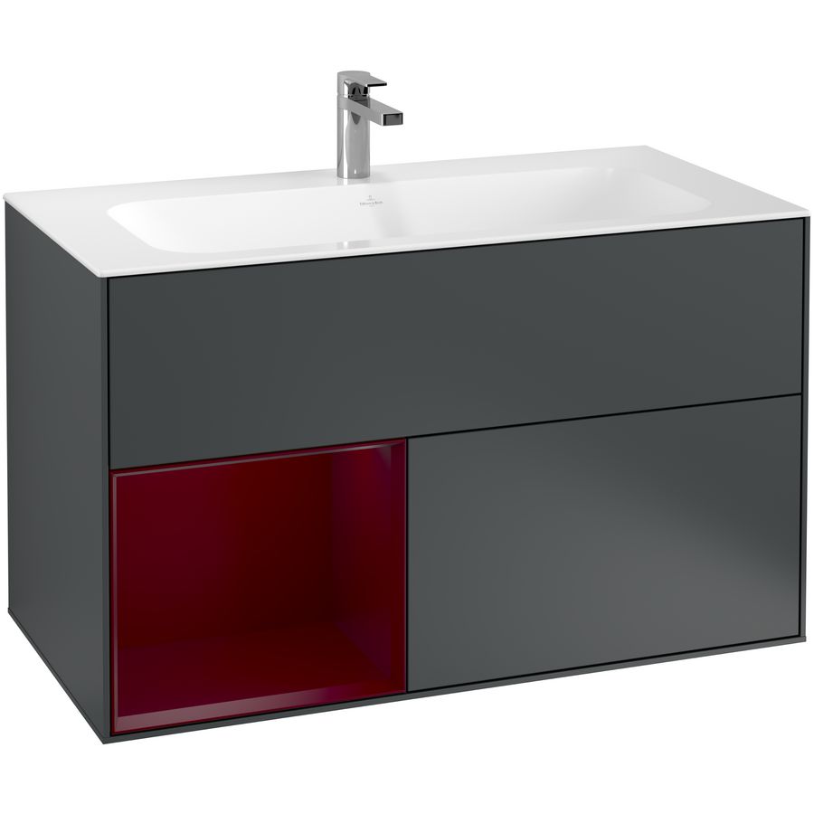 Wastafelonderkast Finion 996x591x498mm Mid.Blue Matt Lacquer F030HBHG