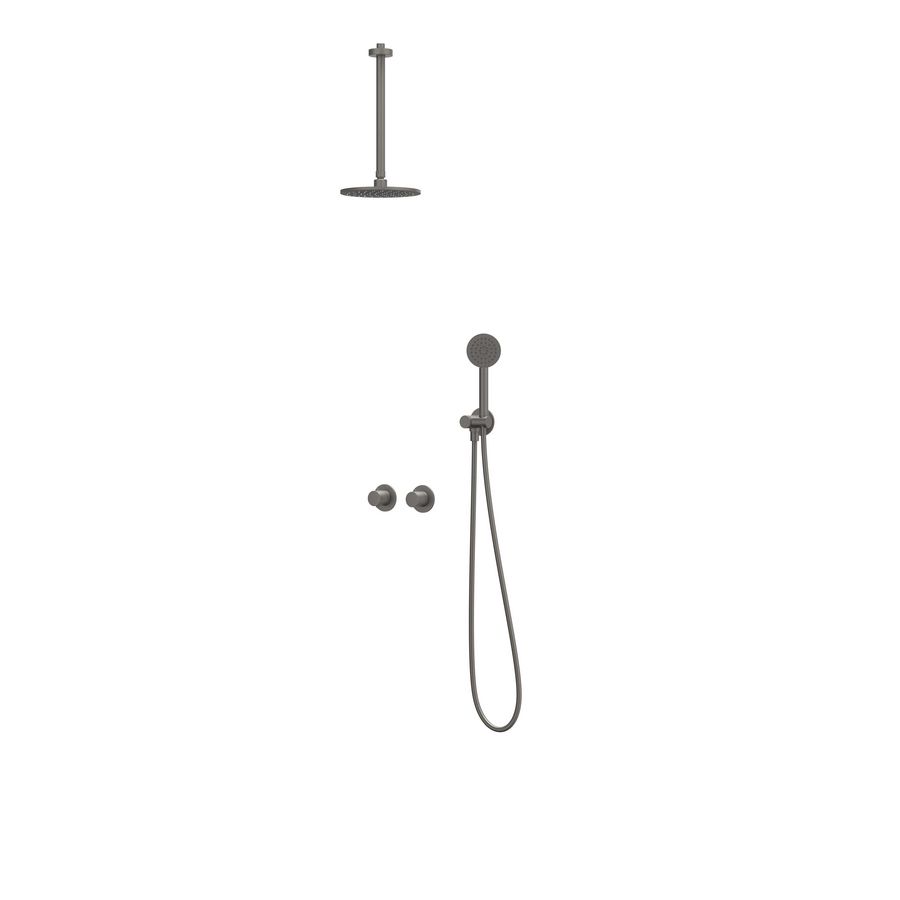 Afbouwdeel regendouche IVY combiset Bond 3 inbouwthermostaat symmetry gebor. metal black CSB3EXGMCDCC excl. inbouwbox