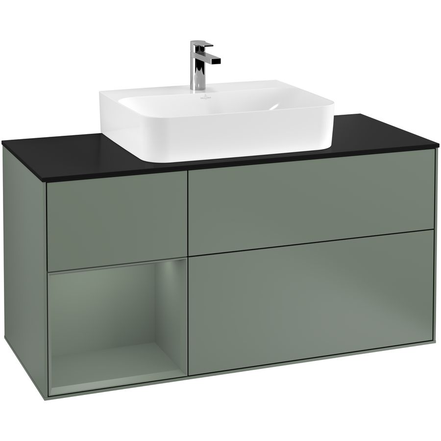 Wastafelonderkast Finion 1200x603x501mm Olive Matt Lacquer G162GMGM