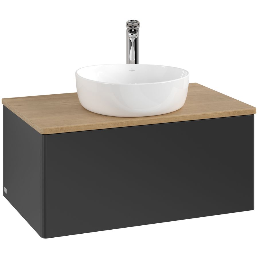 Wastafelonderkast Antao 800x360x500mm Black Matt Lacquer L30051PD