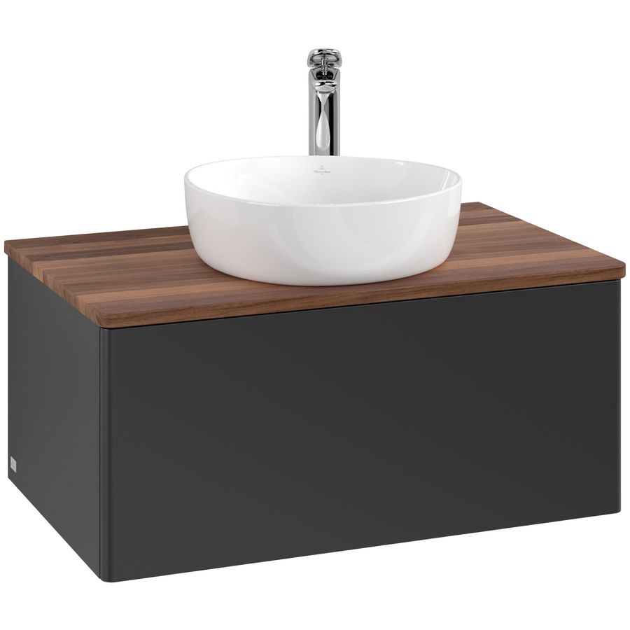 Wastafelonderkast Antao 800x360x500mm Black Matt Lacquer L30052PD