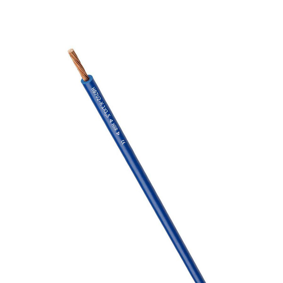Ring a 100m. Montagesnoer H07V2-K 1X1,5 donkerblauw