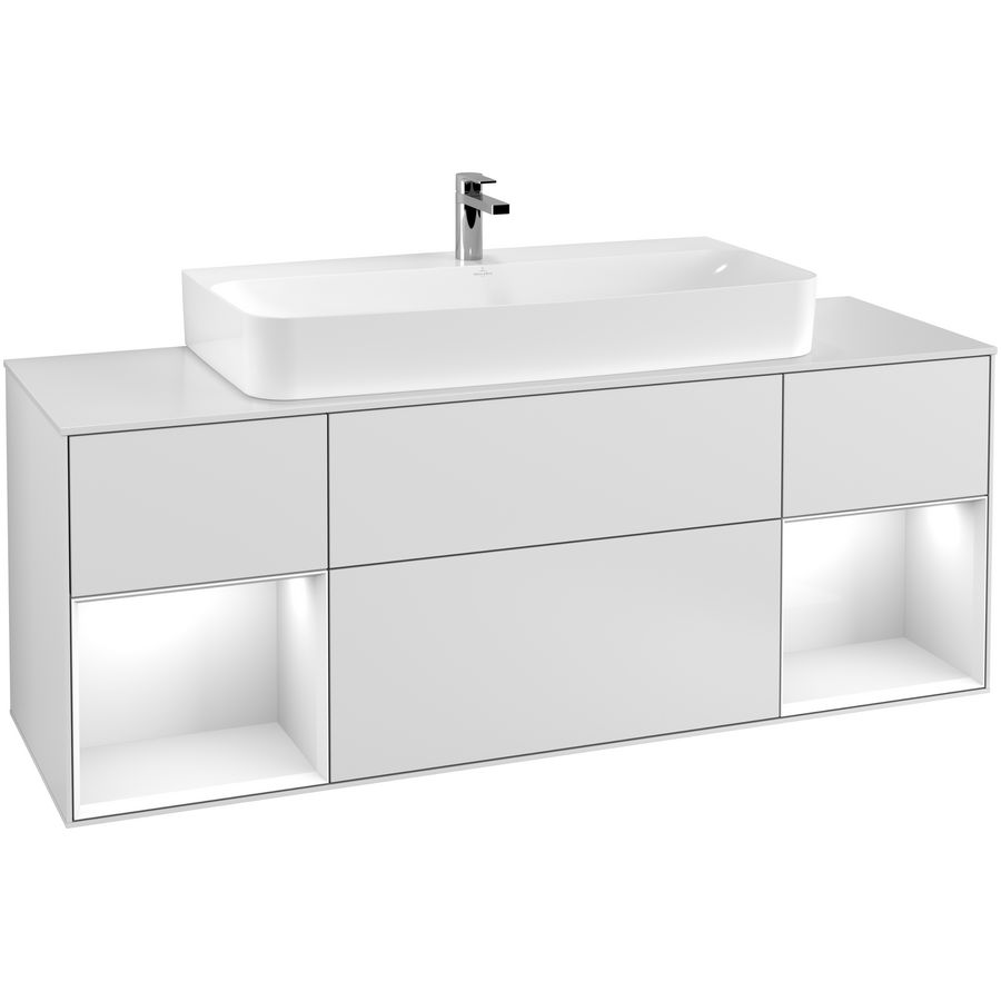 Wastafelonderkast Finion 1600x603x501mm White Matt Lacquer G211GFMT