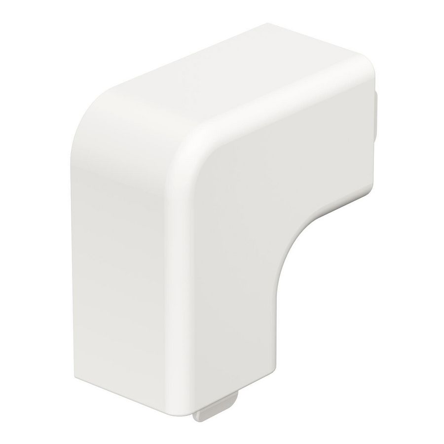 Deksel platte hoek 20x20mm polyvinylchlorid puur wit VVE=4