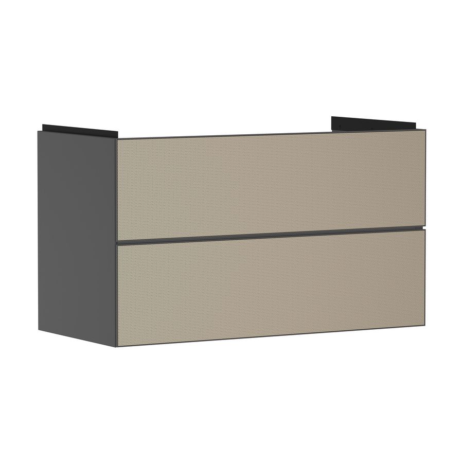 Onderkast Slate Matt Grey / front patterned bronze 980x475mm 2x la tbv wastafel Xevolos E 54183390