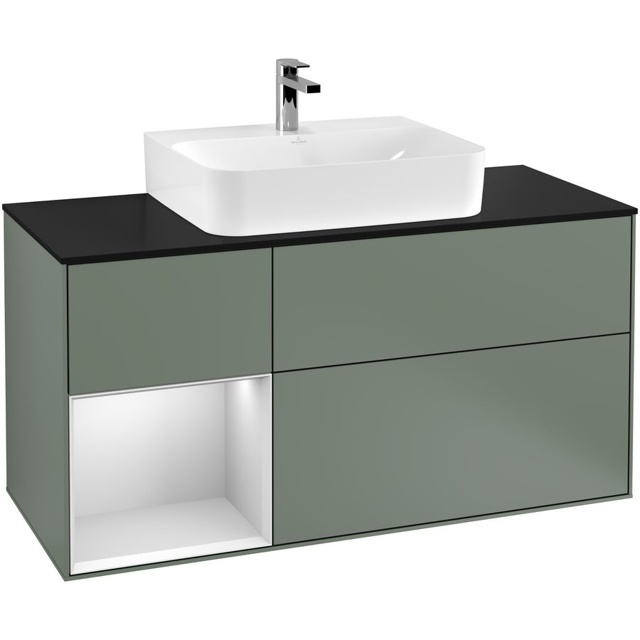 Wastafelonderkast Finion 1200x603x501mm Olive Matt Lacquer G162MTGM