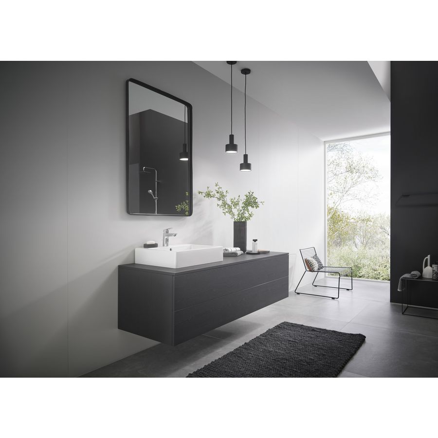Logis 100 LowFlow 1-hendelwastafelkraanchroomvaste uitloop incl. waste