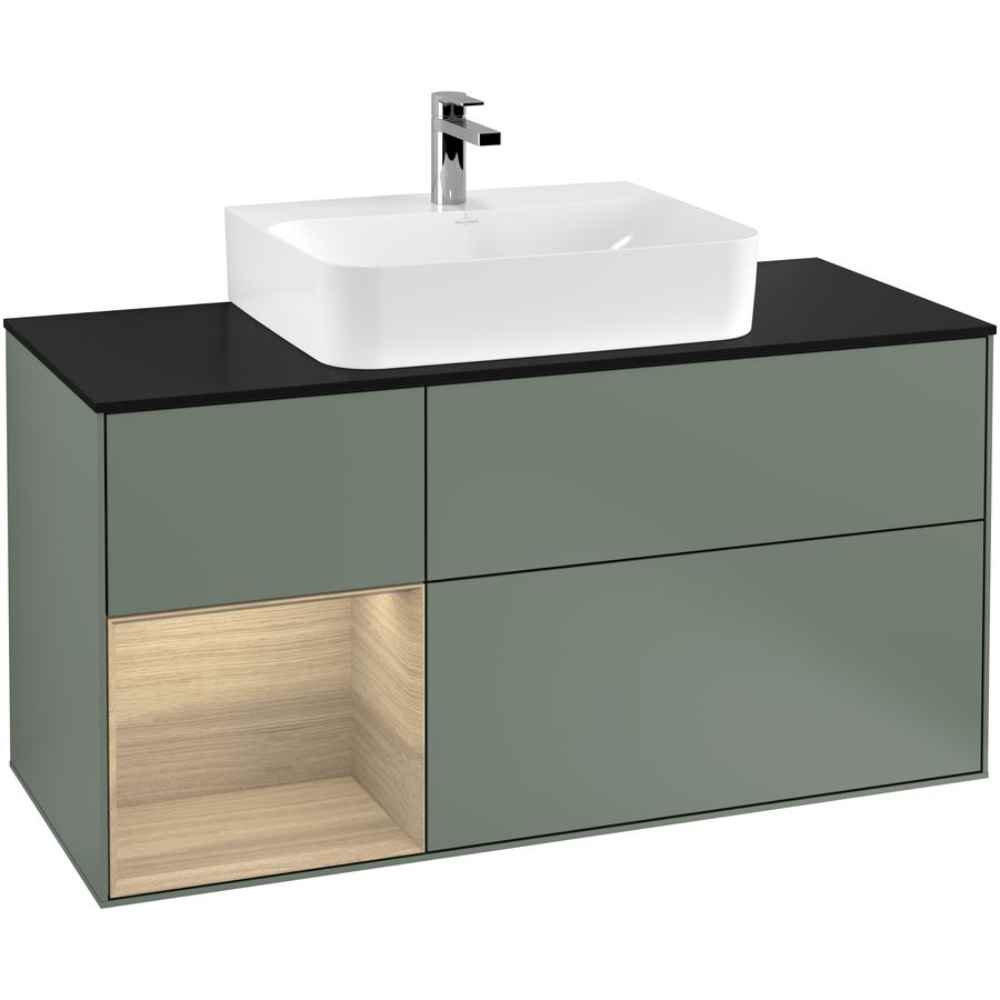 Wastafelonderkast Finion 1200x603x501mm Olive Matt Lacquer G162PCGM
