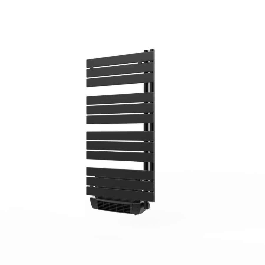 Elektr. badkamerradiator TRITON E-VENTO antracietgrijs 600x1528mm 700W+blower 1000W incl. geïnt. thermostaat+afst.bediening