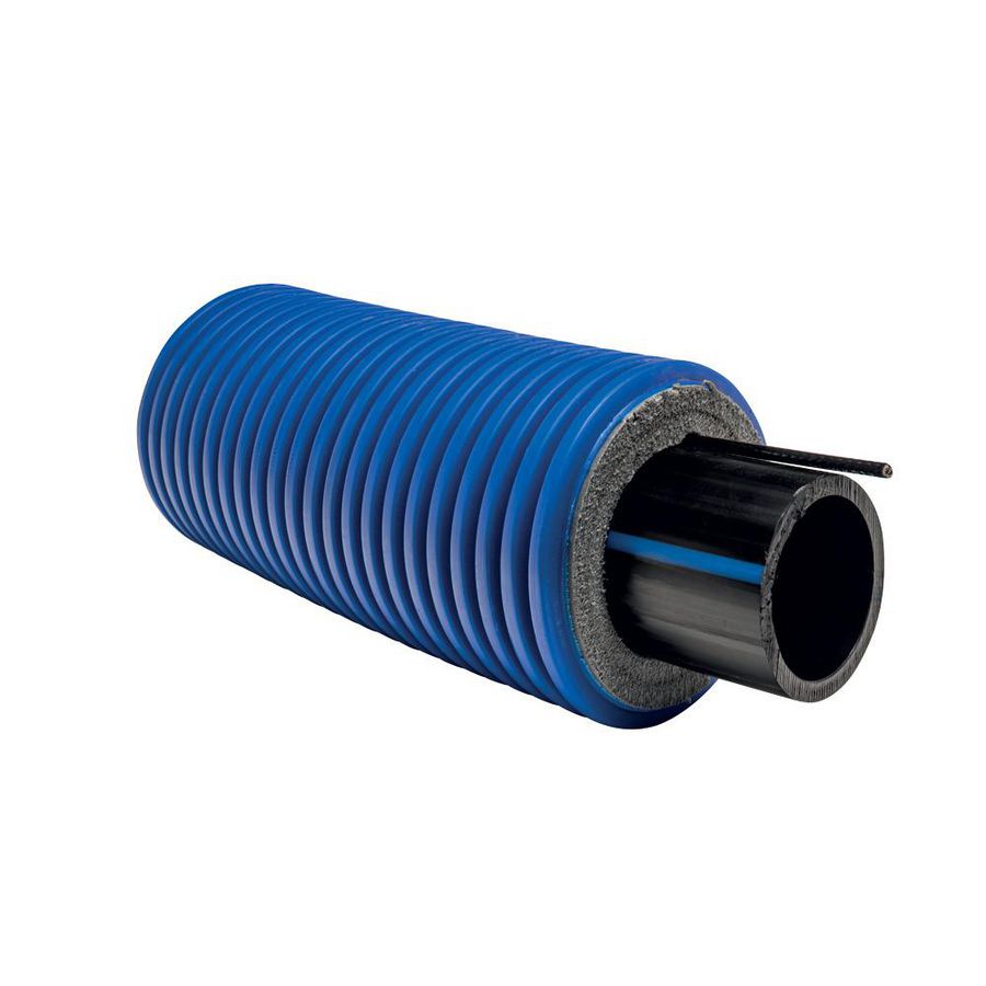 Lengte per mtr. voorgeisoleerde buis MICROFLEX 75/32x2,9mm met vorstkabel COOL UNO (min. afname= 5mtr.)