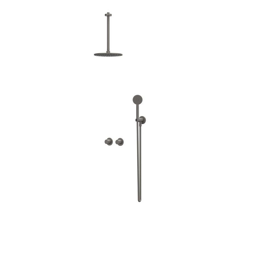 Afbouwdeel regendouche IVY combiset Bond 3 inbouwthermostaat symmetry gebor. metal black CSB3EXGMCECA excl. inbouwbox