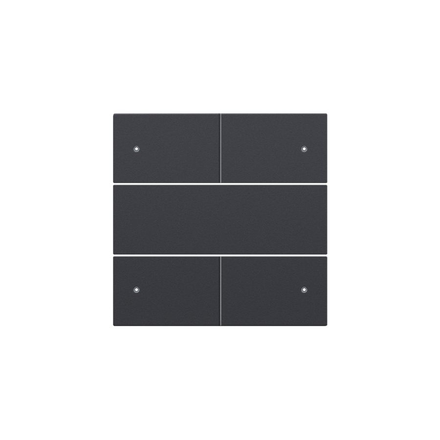 Afwerkingsset 4-voudige pot.vrij knop 24V Led anthracite