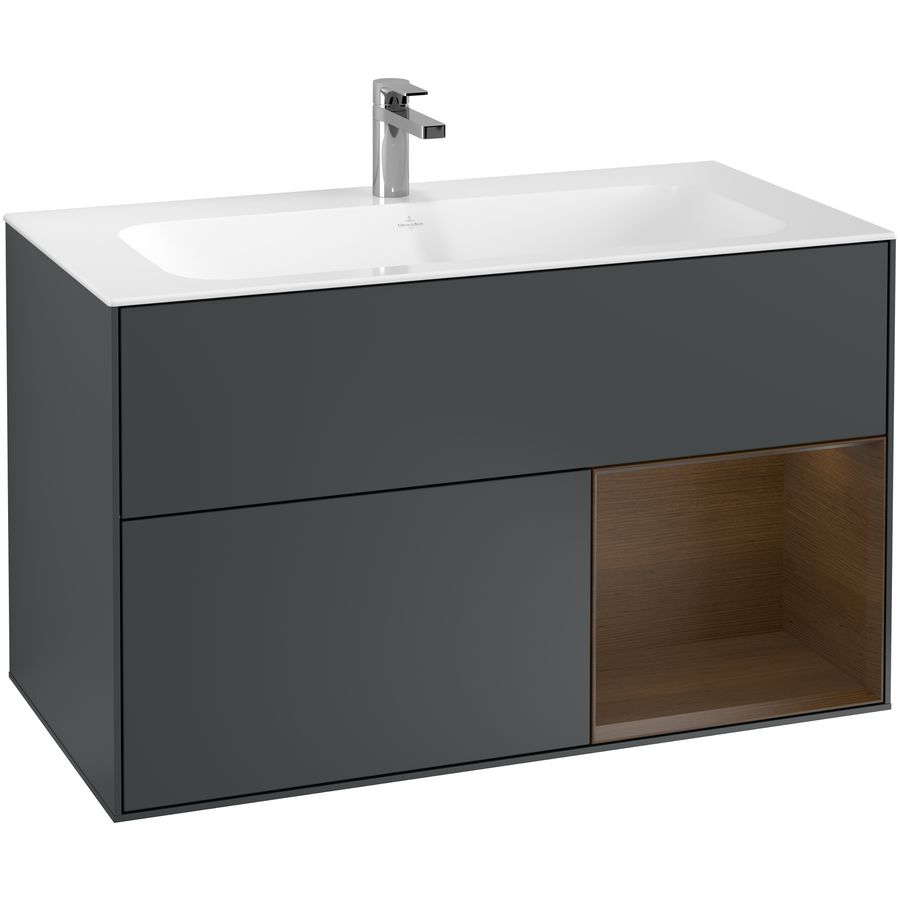 Wastafelonderkast Finion 996x591x498mm Mid.Blue Matt Lacquer F040GNHG