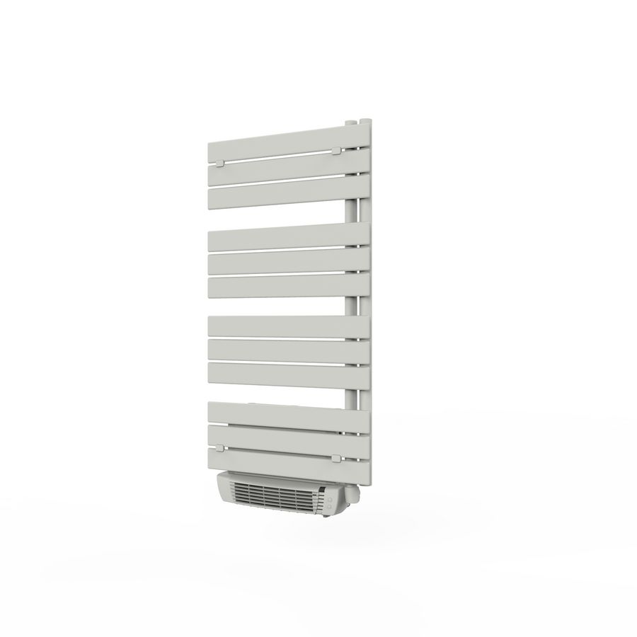 Elektr. badkamerradiator TRITON E-VENTO wit 600x1203mm 500W+blower 1000W incl. geïnt. thermostaat+afst.bediening