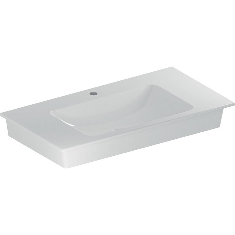 Meubelwastafel afleg L/R 90x48cm met kraangat wit Keratect ONE