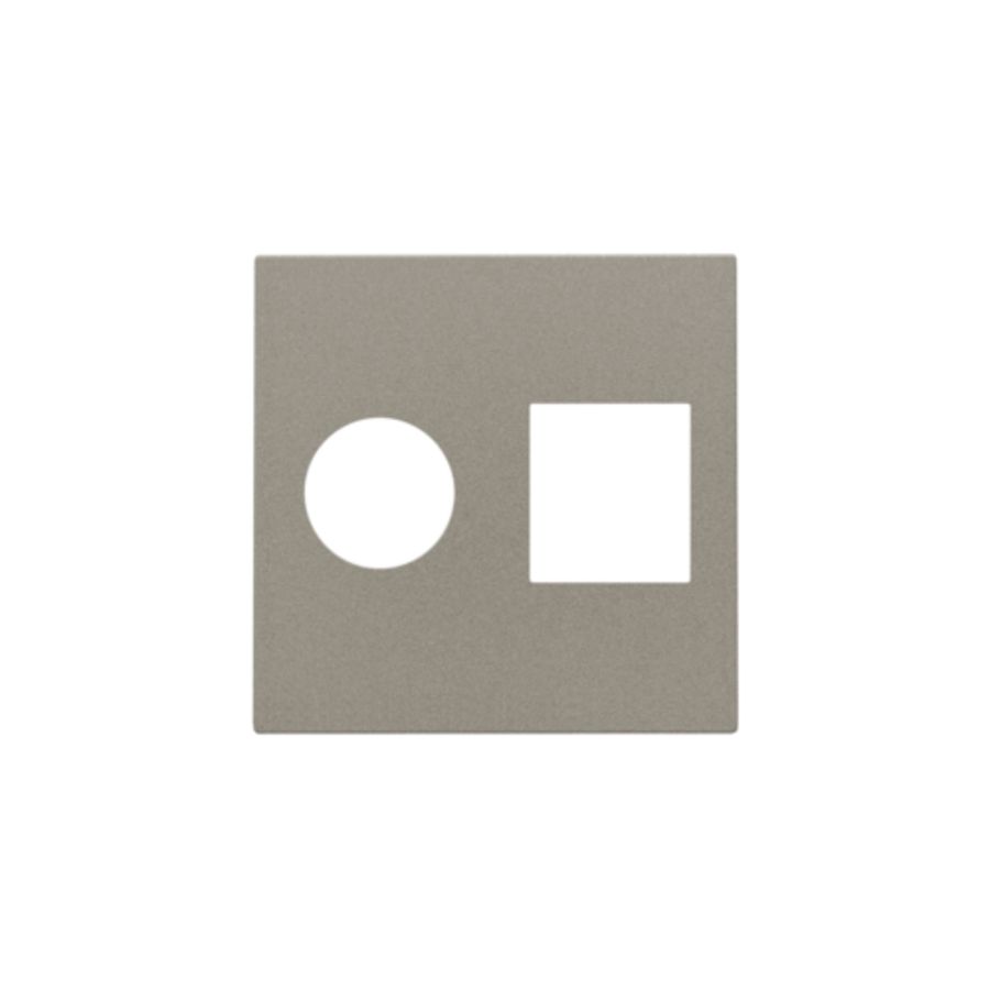 Afwerkingsset enkelvoudige coax/netwerkaans. RJ45 bronze