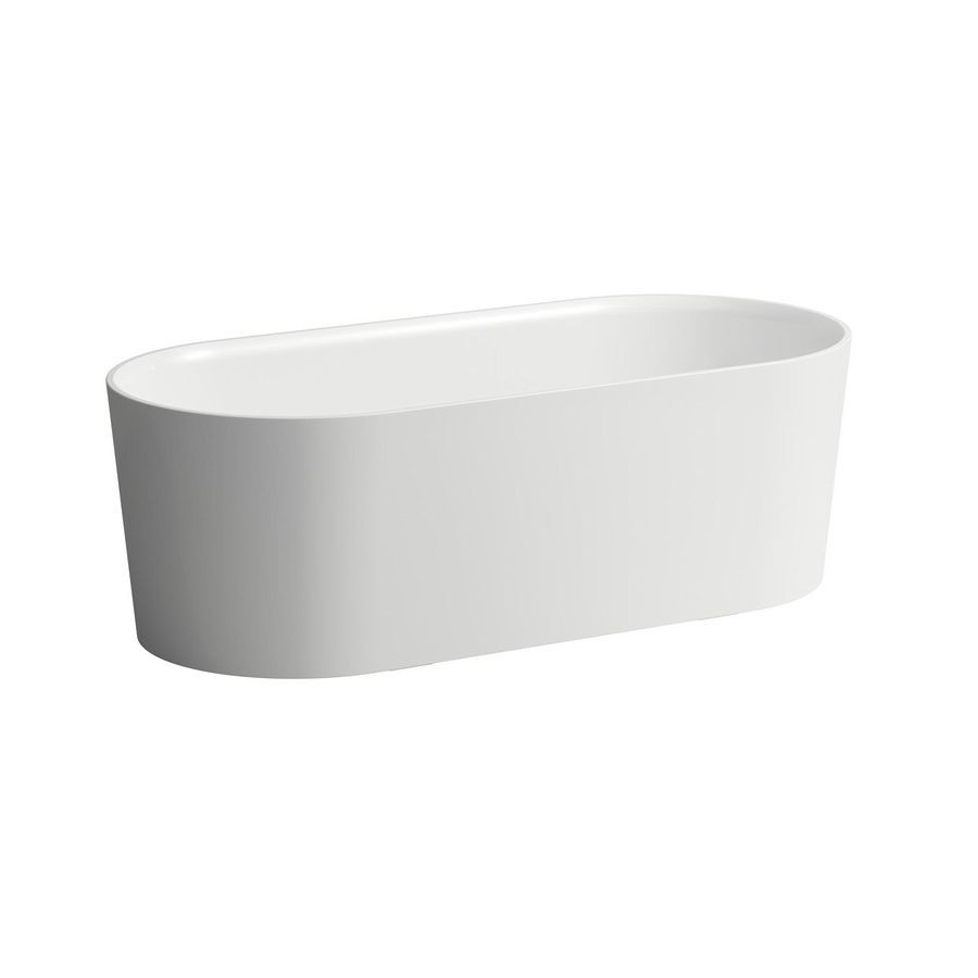 vrijstaand bad 1600x750mm m. overl. incl. click-clack waste wit
