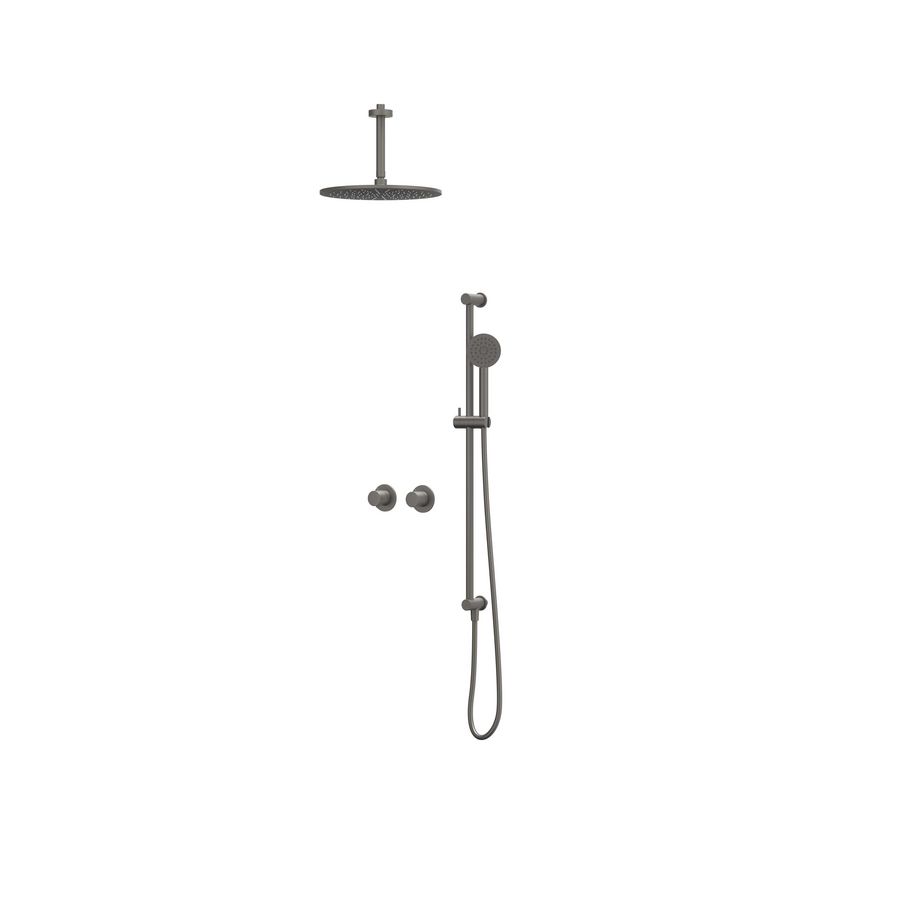 Afbouwdeel regendouche IVY combiset Bond 3 inbouwthermostaat symmetry gebor. metal black CSB3EXGMCFBB excl. inbouwbox