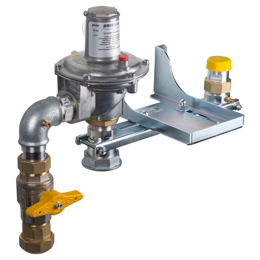 Meteraansluitset incl. regelaar G10/16 1/2" h.o.h. 300 mm