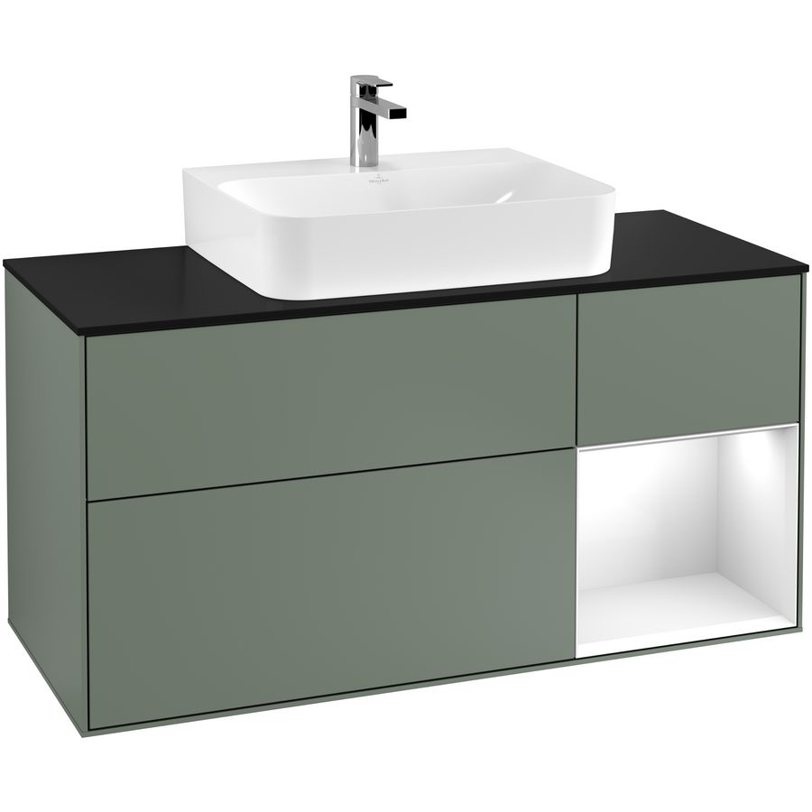 Wastafelonderkast Finion 1200x603x501mm Olive Matt Lacquer G172GFGM